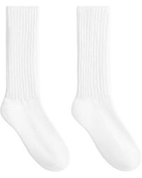 Oysho - Classic Cotton-blend Ribbed Socks - Lyst