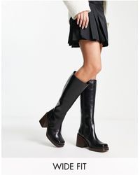 asos cracking leather mid heel