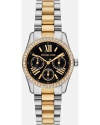Michael Kors - – multifunction lexington – damenuhr aus zweifarbigem edelstahl - Lyst
