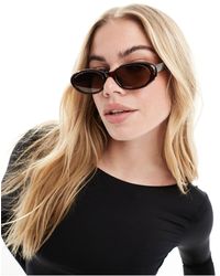 ASOS - Bevel Oval Sunglasses - Lyst