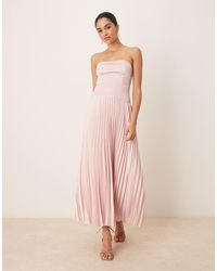 Abercrombie & Fitch - Strapless Flowy Maxi Dress - Lyst
