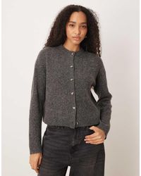 ASOS - Wool And Alpaca Waisted Cardigan - Lyst