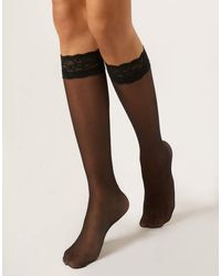 Calzedonia - Knee-Highs With Lace Frill - Lyst