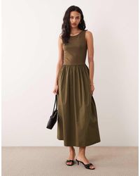 Nobody's Child - Vera Gathered Waist Sleeveless Midi Dress - Lyst