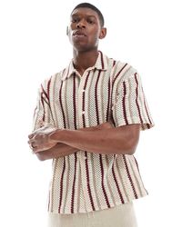 Jack & Jones - Crochet Stripe Shirt - Lyst