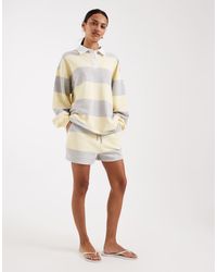 4th & Reckless - Cotton Blend Drawstring Waist Sweat Shorts Co-ord - Lyst