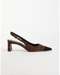ASOS - Simba Toe Cap Detail Slingback Mid Heeled Shoes - Lyst