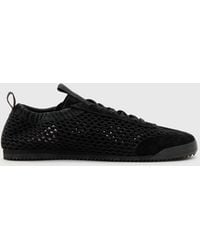 AllSaints - Kenny Leather Woven Sneakers - Lyst