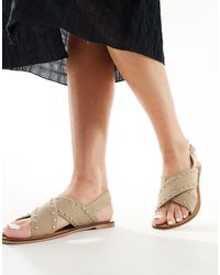 ASOS - Feast Studded Leather Sandals - Lyst