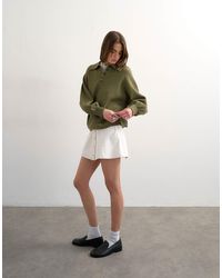 TOPSHOP - Denim Button Through Mini Skirt - Lyst