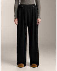 Oysho - Soft-Touch Modal Wide-Leg Trousers With Pleat Waist Detail - Lyst