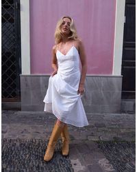 Daisy Street - X Emma Jean Cross Back Drop Waist Midaxi Dress - Lyst