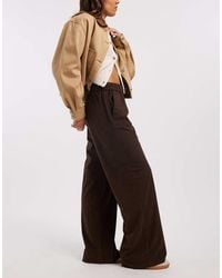 ONLY - Wide Leg Pull On Cord Trouser - Lyst
