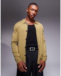 ASOS - Co-ord Knitted Button Through Long Sleeve Polo - Lyst