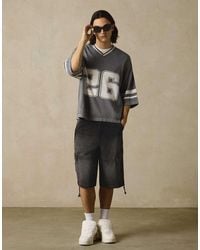 Bershka - Denim Cargo Parachute Shorts - Lyst