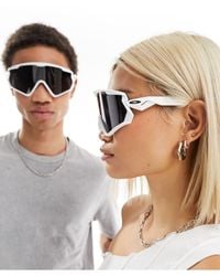 Oakley - Wind jacket 2.0 - occhiali da sole a mascherina bianchi - Lyst