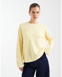 ONLY - Round Neck Boxy Knit Top - Lyst