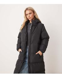 Brave Soul - Petite Hooded Maxi Padded Jacket With Detachable Sleeves - Lyst