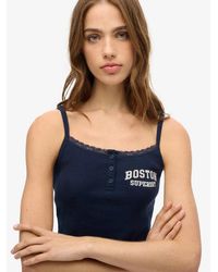 Superdry - Athletic Essentials Graphic Button Cami Top - Lyst