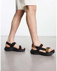Caterpillar - Sandalias Negras Con Suela Gruesa Progressor Web Bold De Cat - Lyst