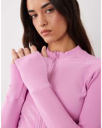 4505 - Sculpting Seamless Zip Up Long Sleeve Top - Lyst