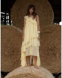 Muse Assembly - Boho One Shoulder Tiered Ruffle Maxi Dress - Lyst