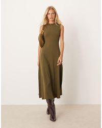ASOS - Cotton Sleeveless Midi Dress - Lyst