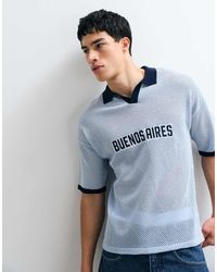 ASOS - Oversized Knitted Football Style Notch Neck With Embroidery Detail - Lyst