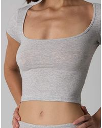 agon® - Scoop Neck Crop Top - Lyst