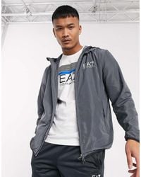 EA7 - Armani Core Id Hooded Logo Jacket - Lyst