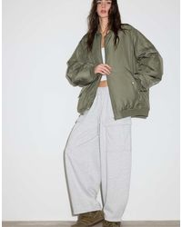 Stradivarius - Oversize Bomber Jacket - Lyst