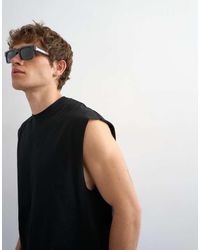 TOPMAN - Ruimvallend Cropped Mouwloos T-Shirt - Lyst