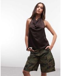 Courtside - baggy Embellished Cargo Shorts - Lyst