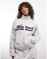 ASOS - Weekend Collective Zip Through Track Jacket - Lyst