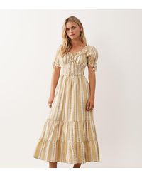 Miss Selfridge - Milkmaid Corset Detail Maxi Dress - Lyst