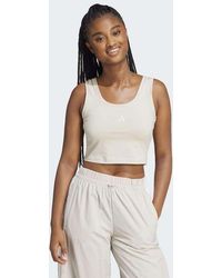 adidas Originals - Essentials Small Logo Cotton Lifestyle Tank Top - Lyst