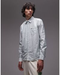 Lacoste - Chemise à rayures - et blanc - Lyst
