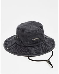 Collusion - Unisex Washed Denim Bucket Hat With String - Lyst