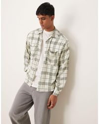 ASOS - – kastiges oversize-hemd mit verwaschenem karomuster - Lyst