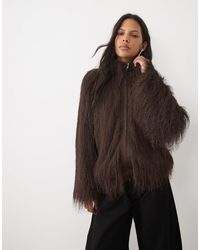 ASOS - Fluffy Bomber Jacket - Lyst