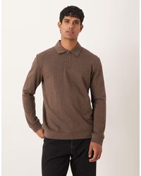 ARKET - Rich Cotton Polo Collar Half Button Jersey Top - Lyst