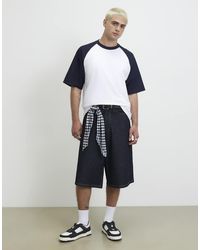 River Island - Oversized Fit Raglan Sleeve T-Shirt - Lyst
