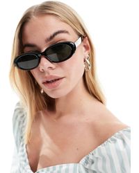 ASOS - – ovale sonnenbrille mit abgeschrägtem design - Lyst