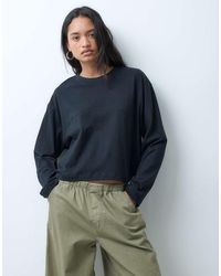 ASOS - Long Sleeve Boxy Cropped T-shirt - Lyst