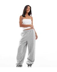 ASOS - Joggers Gris Jaspeado Con Bajos Ajustados E Interior Afelpado Ultimate De Asos Design Petite - Lyst