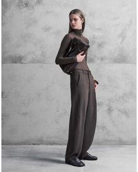 ARKET - Elegante Broek Van Wolmix Met Stretch En Rechte Pijpen - Lyst