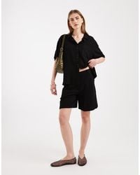 ASOS - Relaxed Linen Mix Dad Shorts - Lyst