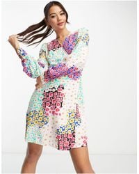 Pieces - Exclusive Wrap Mini Dress - Lyst