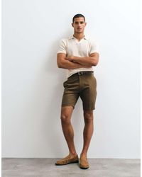 ASOS - Tailored Linen Rich Slim Shorts - Lyst