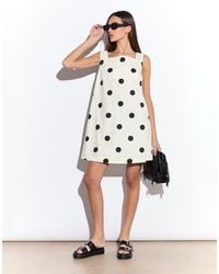 NARRATED - Square Neckline Shift Mini Dress - Lyst